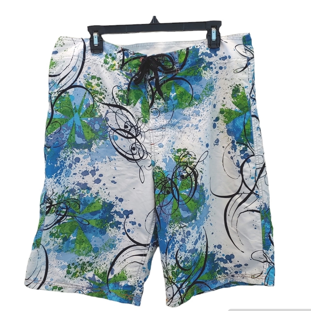 Targets Men's summer swim board shorts trunks swimwear multicolor size large y2k